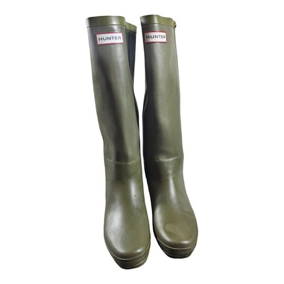 Hunter Shoes - Hunter rain boots Andora W23954 olive Green women's SZ 6 fall ready